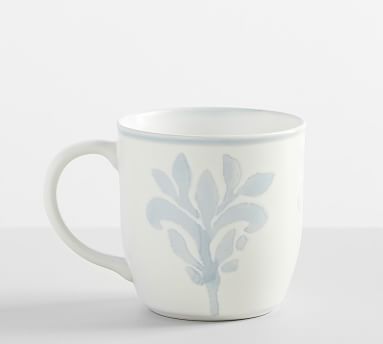 Chambray Tile Stoneware Mugs | Pottery Barn (US)