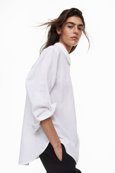 Linen-blend shirt | H&M (UK, MY, IN, SG, PH, TW, HK)