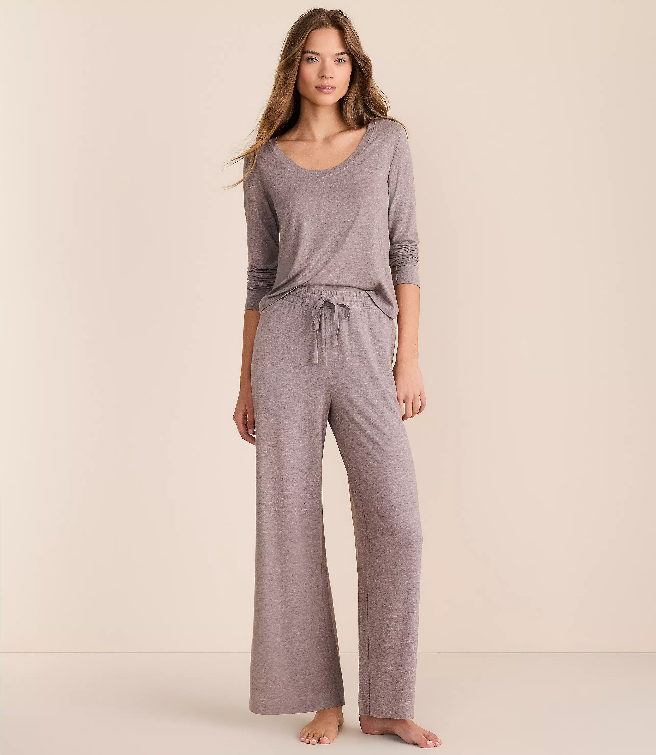 Lou & Grey Heathered Softened Modal Pajama Set | LOFT