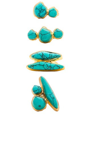 Suri Ring Set in Turquoise | Revolve Clothing (Global)