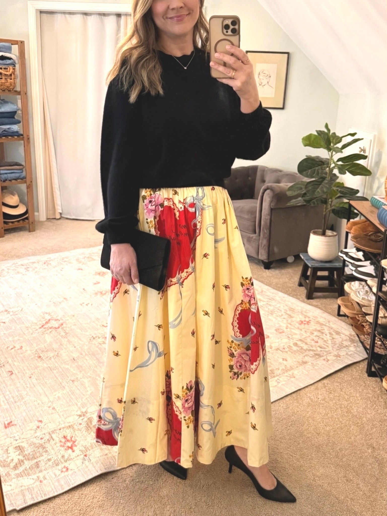 Valentine’s Day 💘

The softest black cashmere sweater paired with this romantic printed maxi is such an easy way to do festive without going full red. The A-line silhouette is flattering, it has pockets, and it moves beautifully.

Finished with classic black pumps for a timeless, polished feel. You could easily swap for a ballet flat for daytime.

Everything is linked here on my LTK ✨
@Anthropologie @Trovata 

#LTKOver40 #LTKValentine #LTKootd