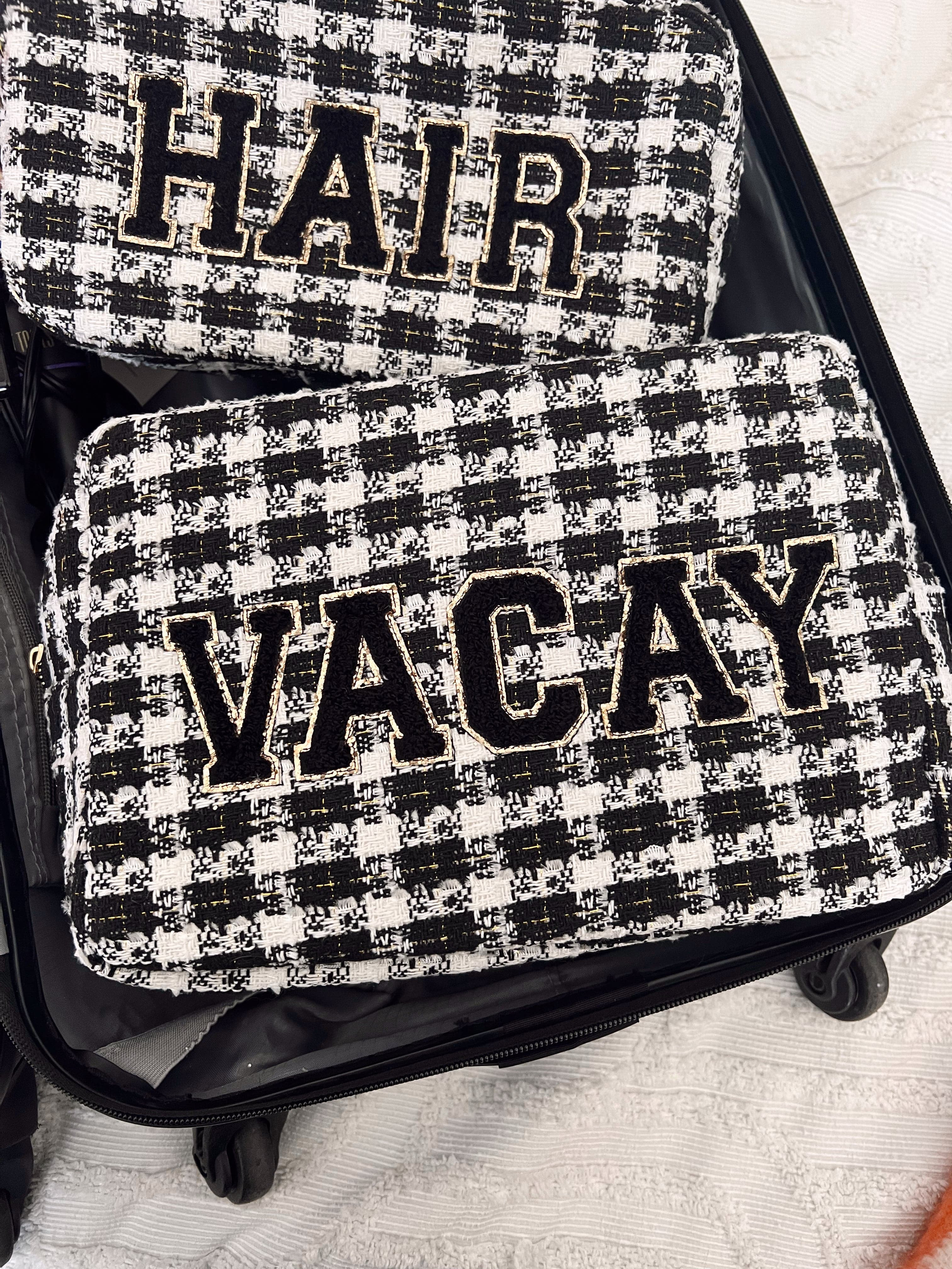 Vacay XL Bag - Black Plaid | KenzKustomz