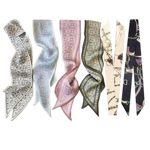 kcctoo 6Pack Scarf Bags for Women Handbag Scarfs Band Hair Neck Scarves Fashion Gifts | Amazon (US)