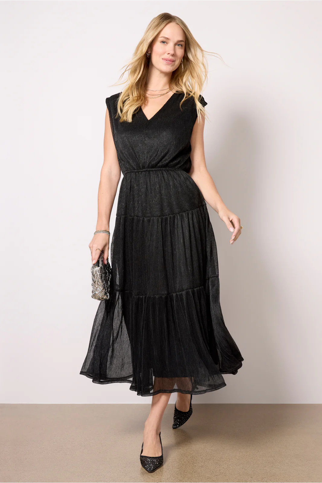 Gloria Metallic Dress | Evereve