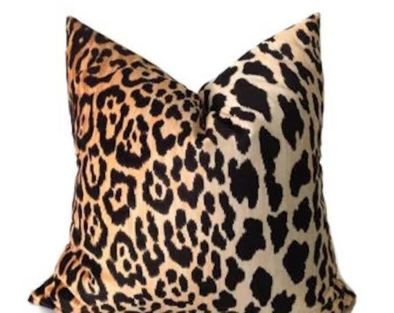 Leopard Velvet Pillow Cover Braemore Jamil Pillow Cheetah | Etsy | Etsy (US)