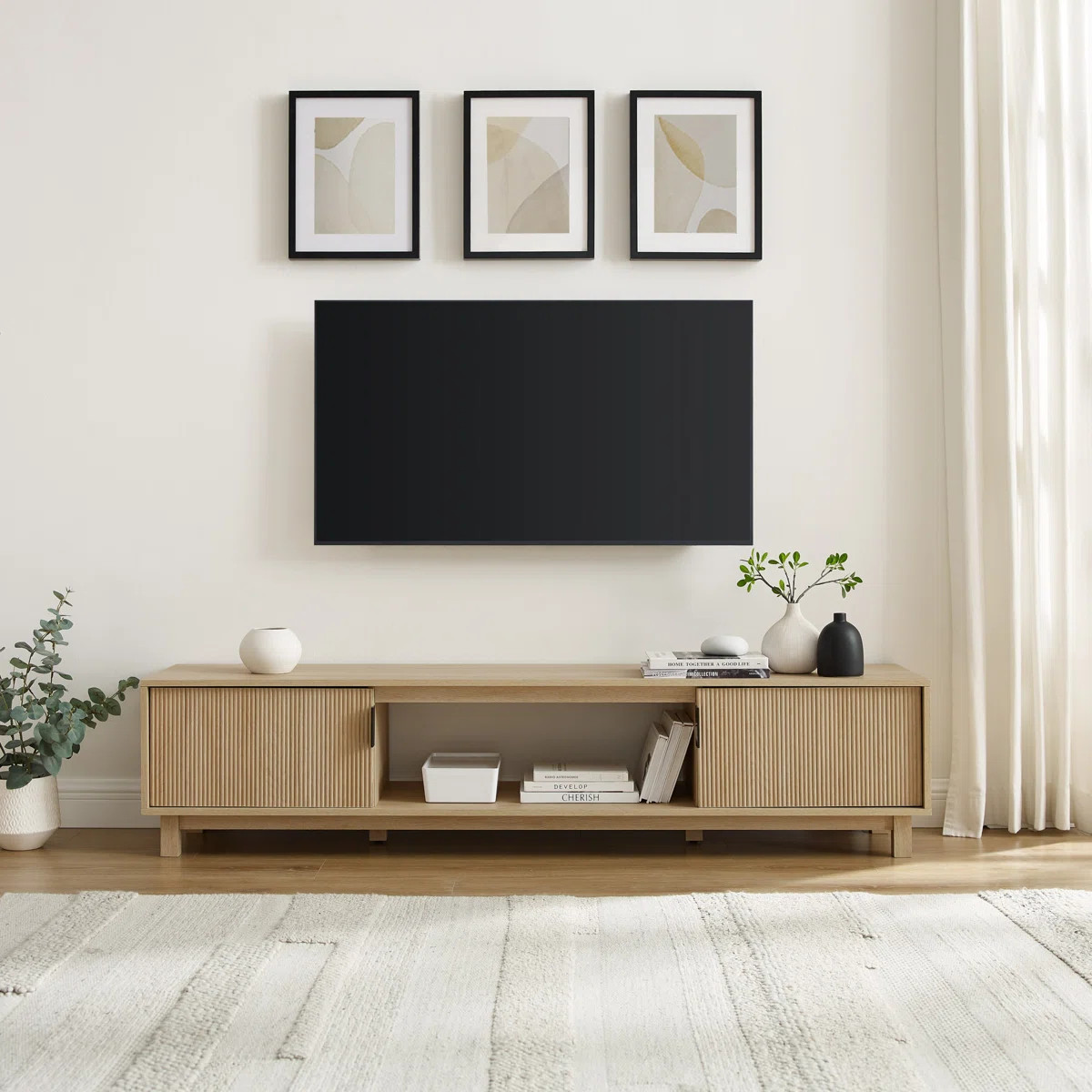 Farmann Reeded 2-Door TV Stand | Wayfair North America