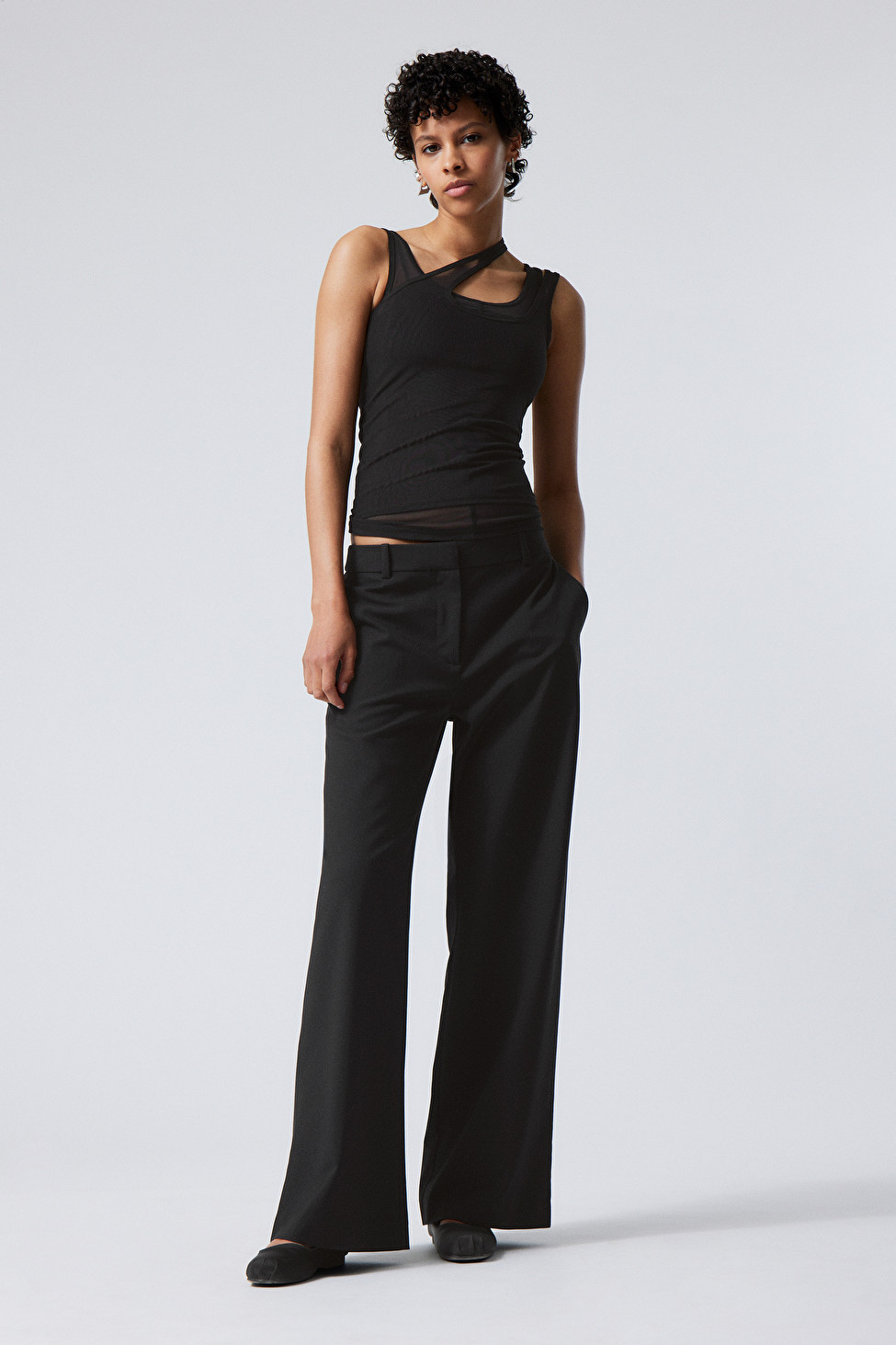 Emily Low Waist Suiting Trousers | Weekday