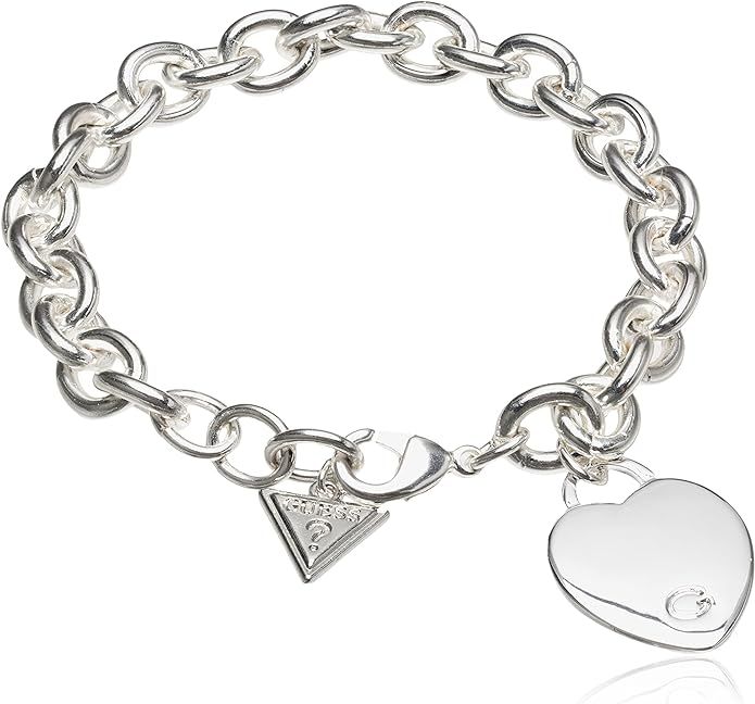 GUESS "Basic" G Logo Heart Link Bracelet | Amazon (US)