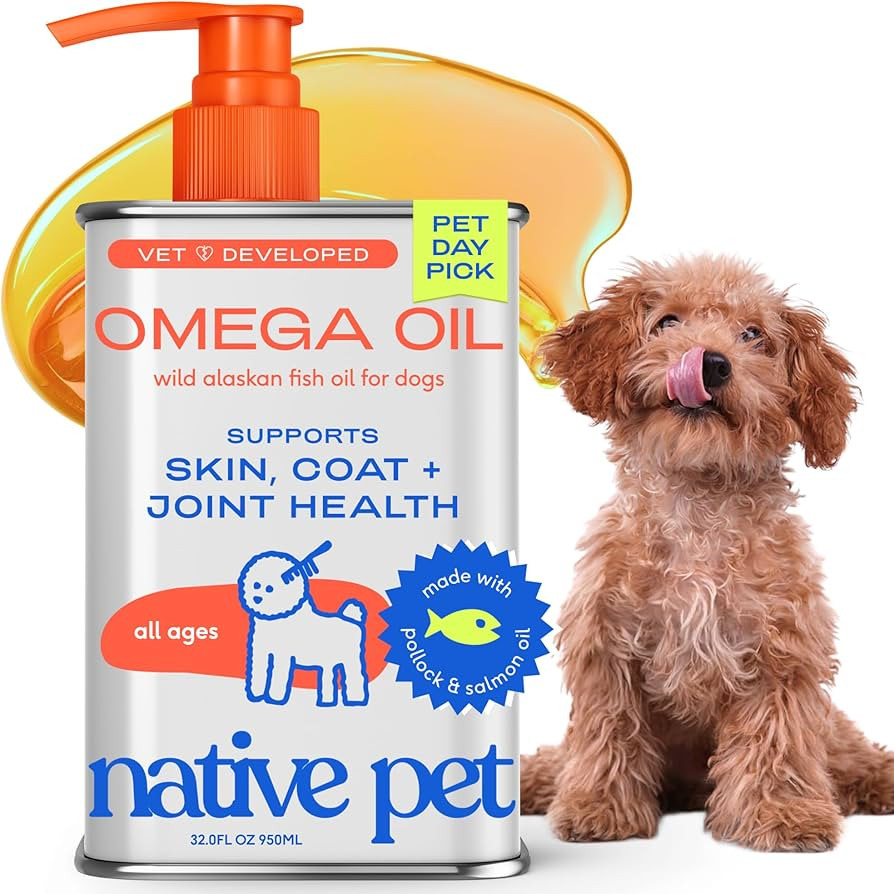 Amazon.com : Native Pet Omega 3 Fish Oil for Dogs & Cats \u2013 Wild Alaskan Salmon Oil for Dogs ... | Amazon (US)
