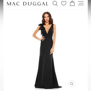 MAC DUGGAL - sleeveless V neck bow detail mermaid gown | Poshmark
