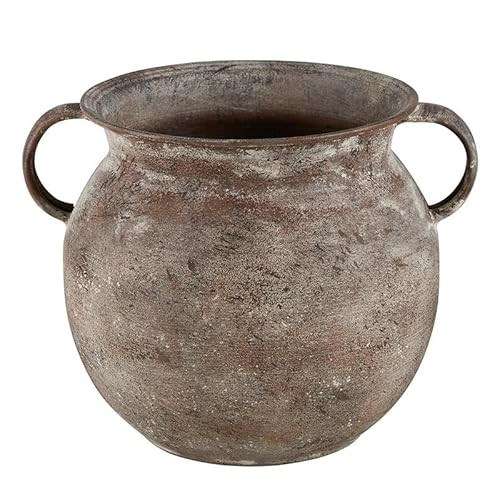 47th & Main Vase/Planter Rustic Iron 2-Handled Pot Style Vase for Home Décor, Small, Brown | Amazon (US)