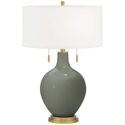 Pewter Green Toby Brass Accents Table Lamp | Lamps Plus