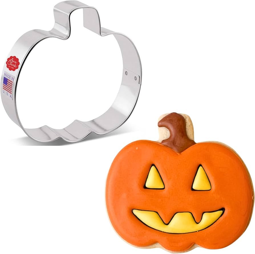 Ann Clark Jack-O-Lantern Pumpkin Cookie Cutter, Large 4\u201d Made in USA | Amazon (US)