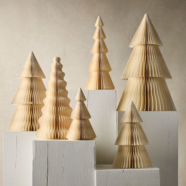 Neutral Decorative Paper Tabletop Trees | West Elm (US)