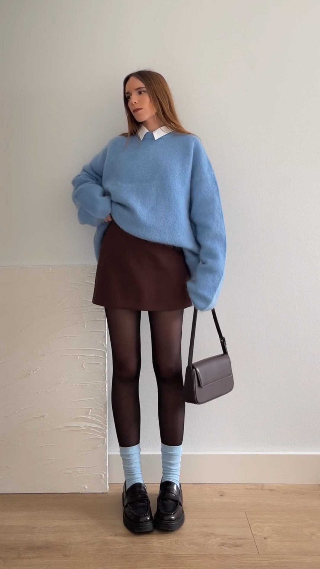 Blue and brown outfit #grwm — One of my favorite color combinations for spring 🤍

#LTKWatchNow #LTKStyleTip #LTKPetite