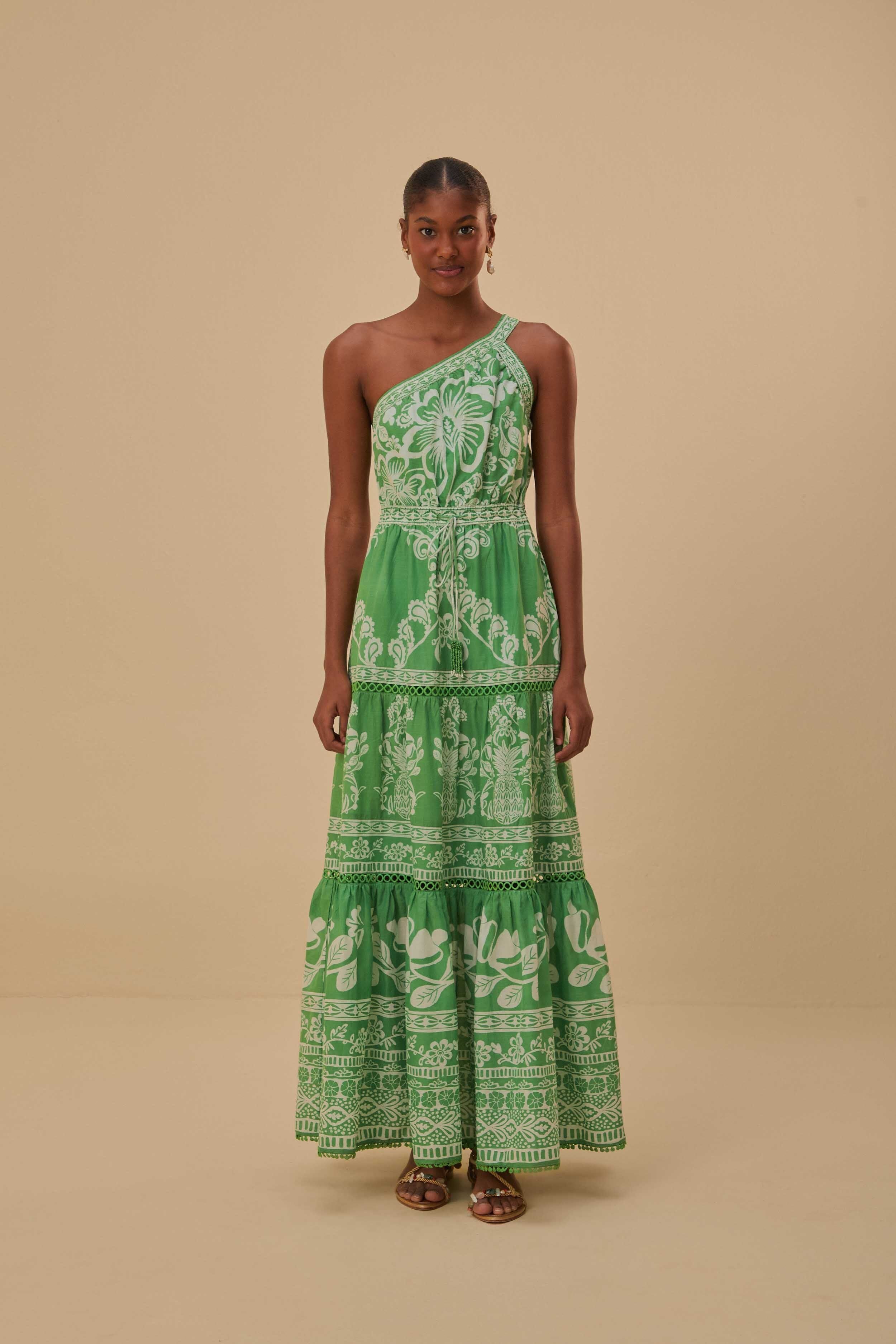 Green Sweet Garden Maxi Dress | FarmRio