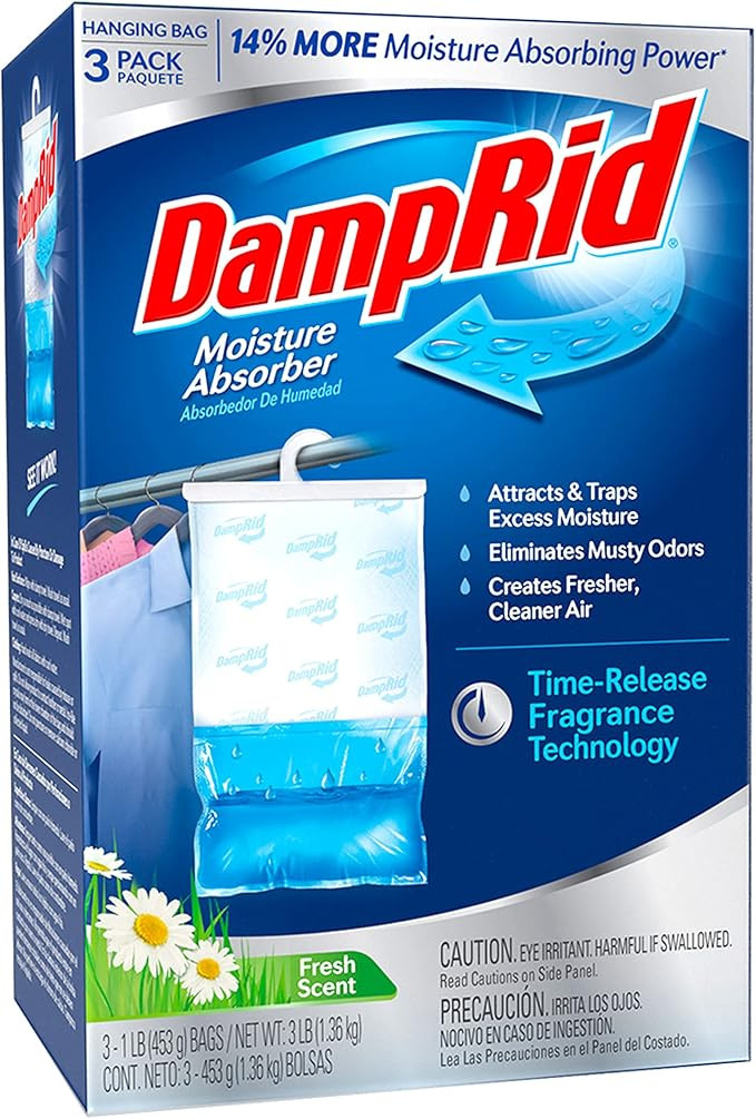 DampRid Fresh Scent Hanging Moisture Absorber, 16 oz., 3 Pack - Eliminates Musty Odors for Freshe... | Amazon (US)