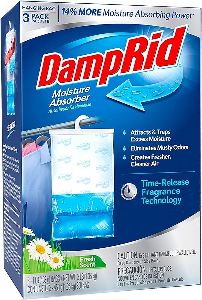 DampRid Fresh Scent Hanging Moisture Absorber, 16 oz., 3 Pack - Eliminates Musty Odors for Freshe... | Amazon (US)