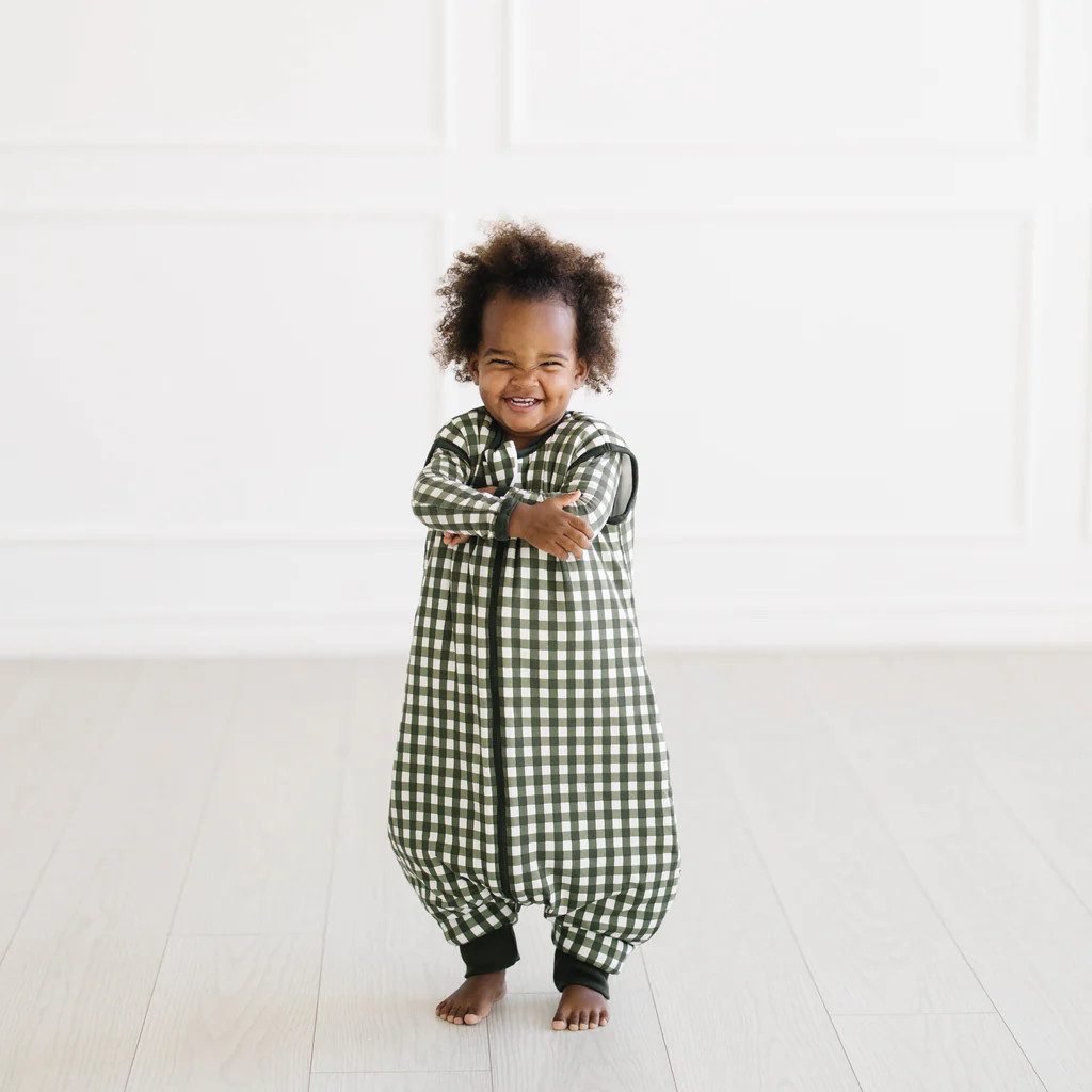 Sleep Bag Walker in Gingham Fir 2.5 | Kyte Baby