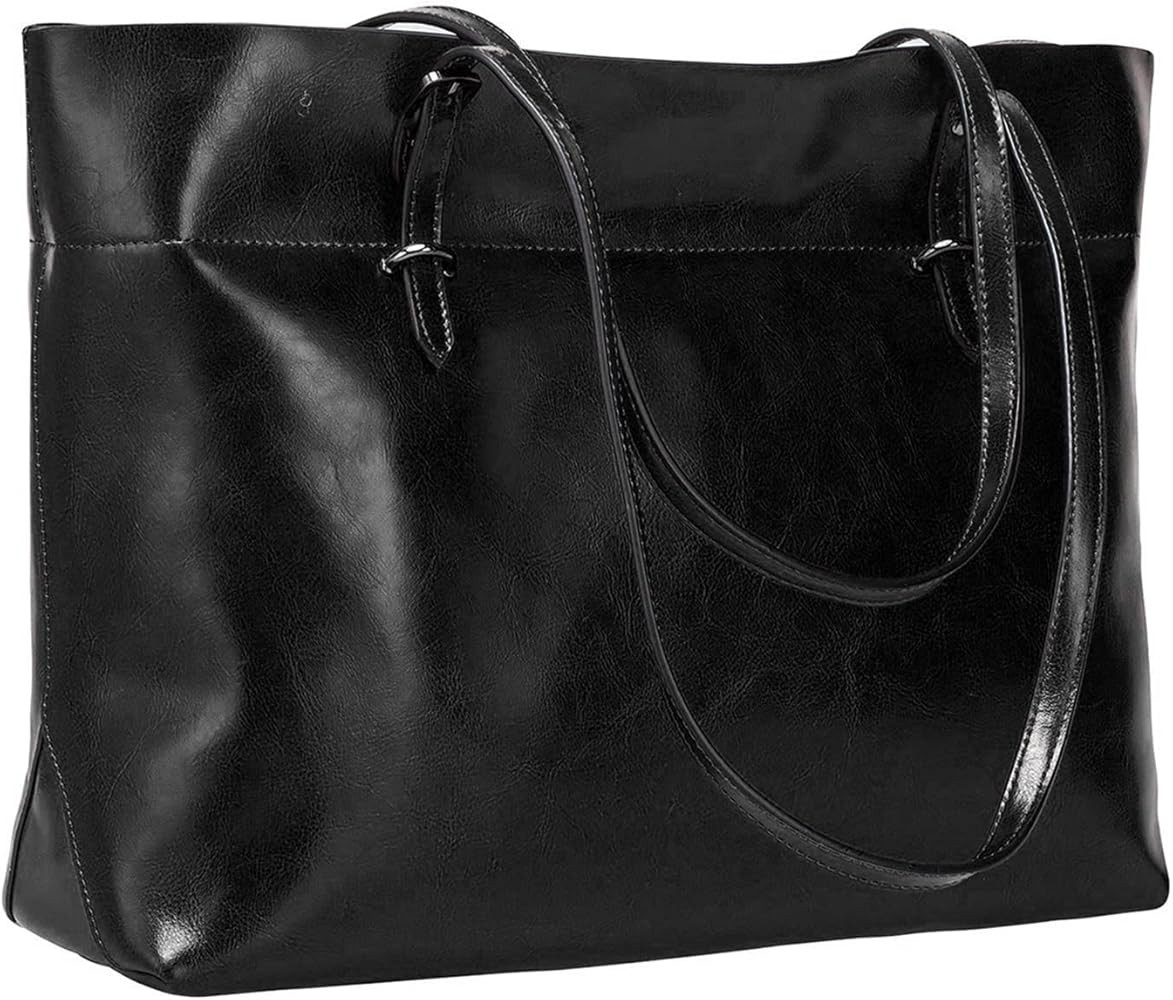 S-ZONE Women Vintage Genuine Leather Tote Shoulder Bag Handbag Upgraded Version Medium | Amazon (US)