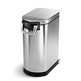 simplehuman 30 Liter, 32 lb / 14.5 kg Large Pet Food Storage Container, Brushed Stainless Steel for  | Amazon (US)