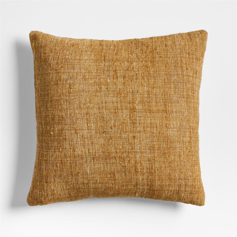 Riviera 20"x20" Savannah Yellow Throw Pillow Cover + Reviews | Crate & Barrel | Crate & Barrel