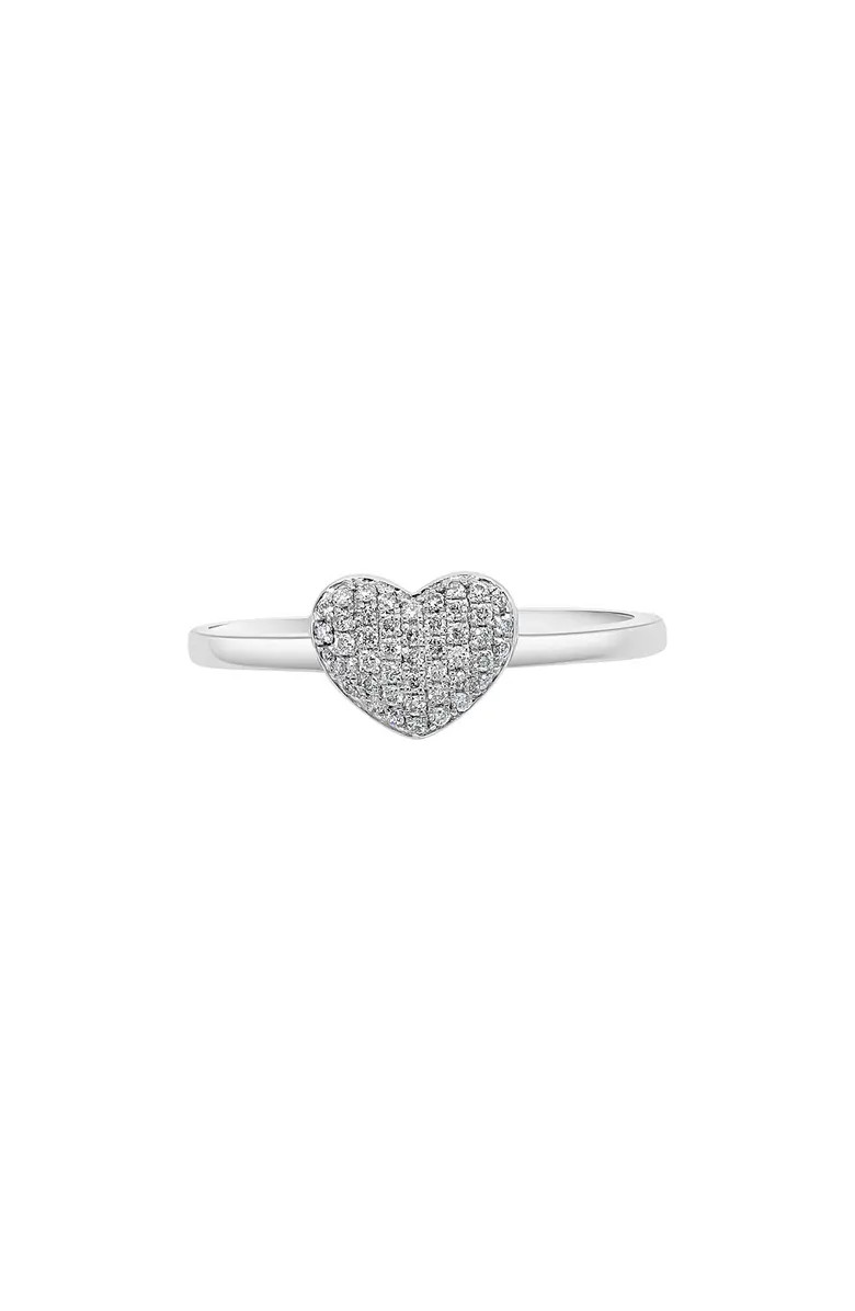 EFFY Sterling Silver Heart Diamond Ring - Size 7 - 0.13ctw | Nordstromrack | Nordstrom Rack