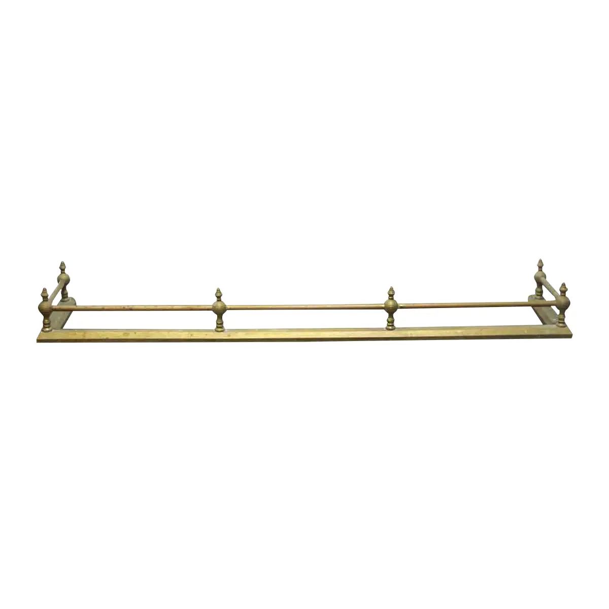 Antique Traditional Brass Fireplace Fender | Chairish