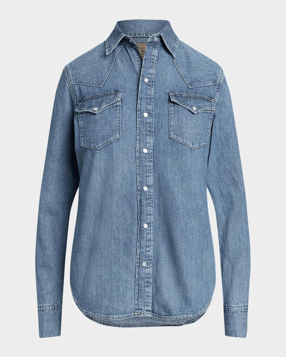 Polo Ralph Lauren Denim Western Shirt | Neiman Marcus