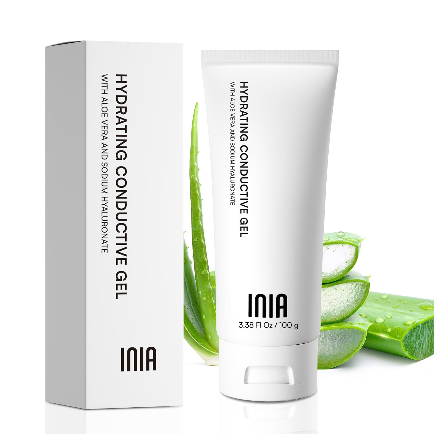 INIA Conductive Gel for Facial and Body Skin Care Machines – Hydrating Gel Primer with Hyaluron... | Amazon (US)