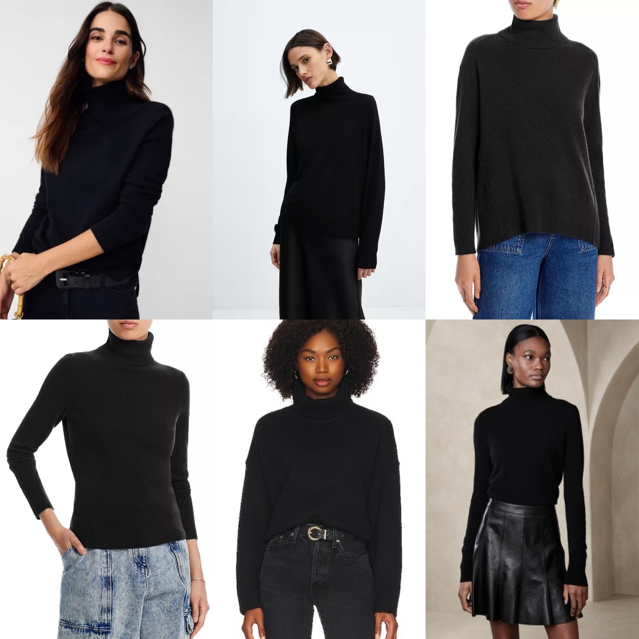 Black turtlenecks 

#LTKover40 #LTKworkwear #LTKSeasonal