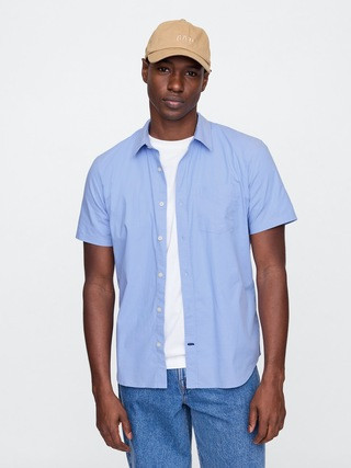 Stretch Poplin Shirt in Standard Fit | Gap Factory