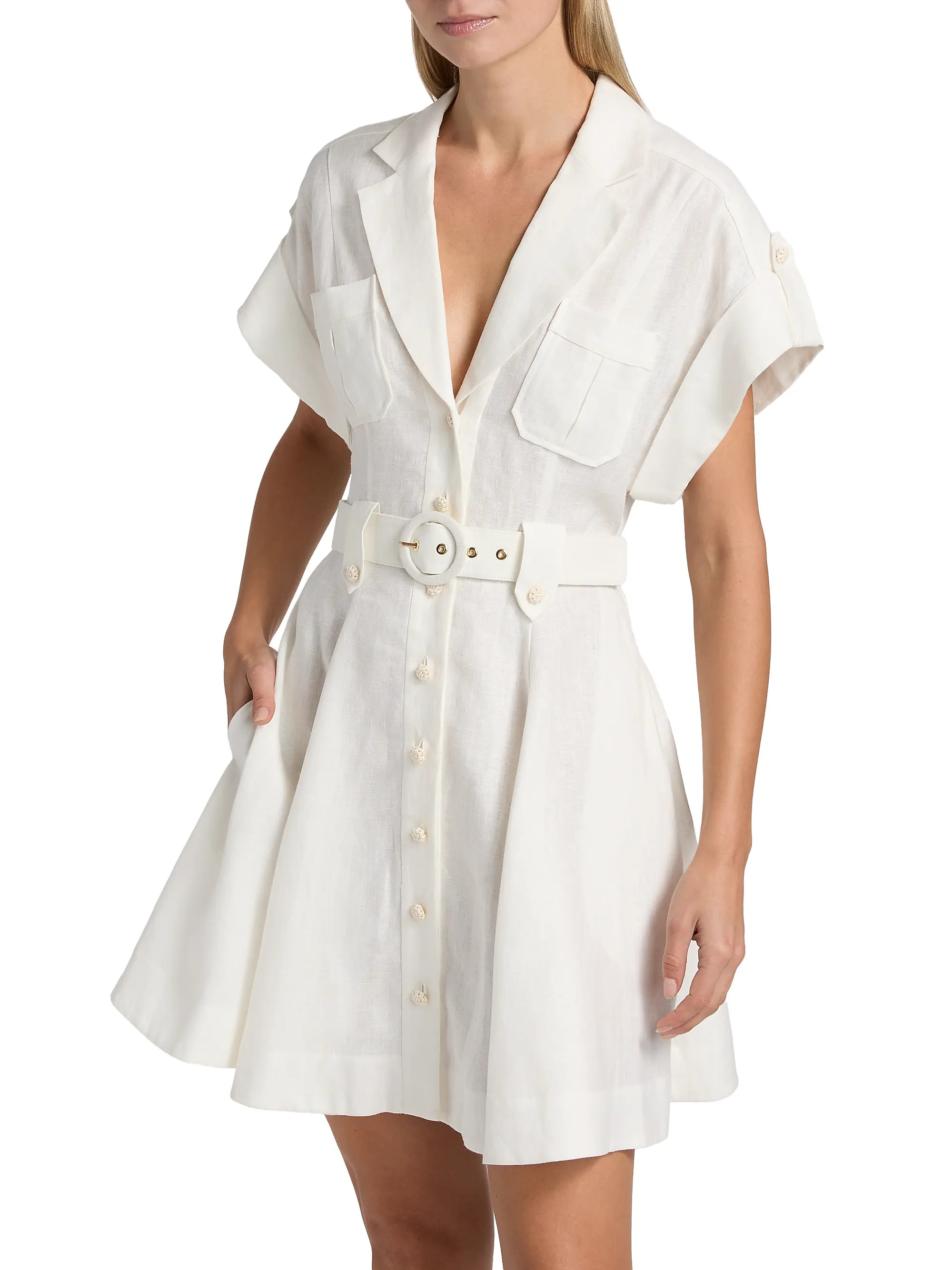 Awaken Linen Mini Shirtdress | Saks Fifth Avenue