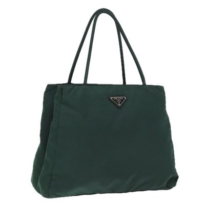 PRADA Tote Bag Nylon Khaki Silver Auth 92714  | eBay | eBay US