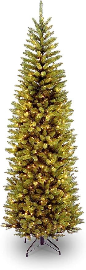 National Tree 7.5 Foot Kingswood Fir Pencil Tree with 350 Clear Lights, Hinged (KW7-300-75) | Amazon (CA)
