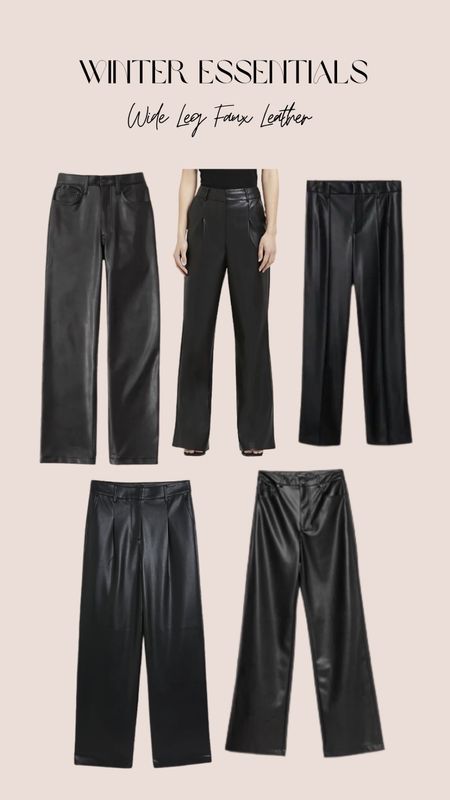 Winter wardrobe essentials to shop now - wide leg faux leather trousers 

Black Friday, cyber week

#LTKsalealert #LTKSeasonal #LTKCyberweek