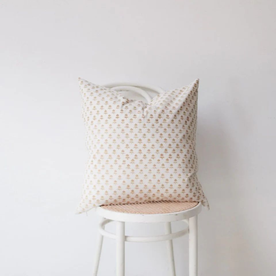 Hand Block Printed Pillow Cover | Elsie Green US