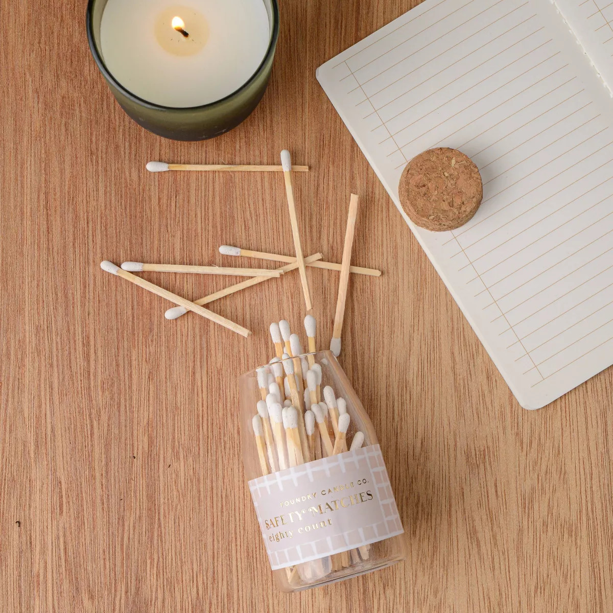 Foundry Candle Co. 80ct Matches and Decorative Holder | Target
