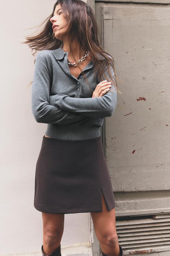 SLIT HEM SKORT | Zara US