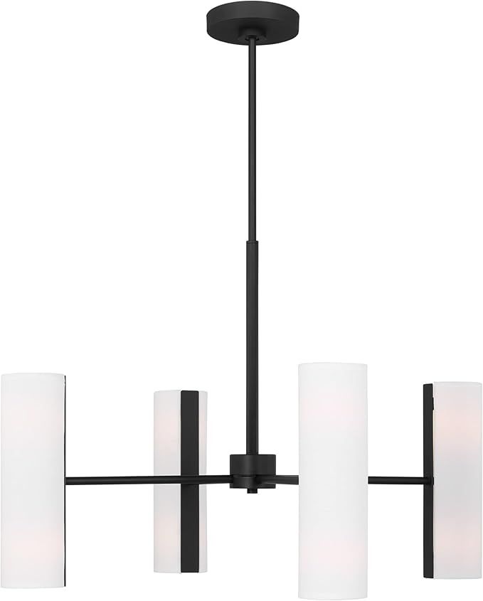 Scott Living Capalino Modern 8-Light Indoor dimmable Large Chandelier in Midnight Black Finish wi... | Amazon (US)