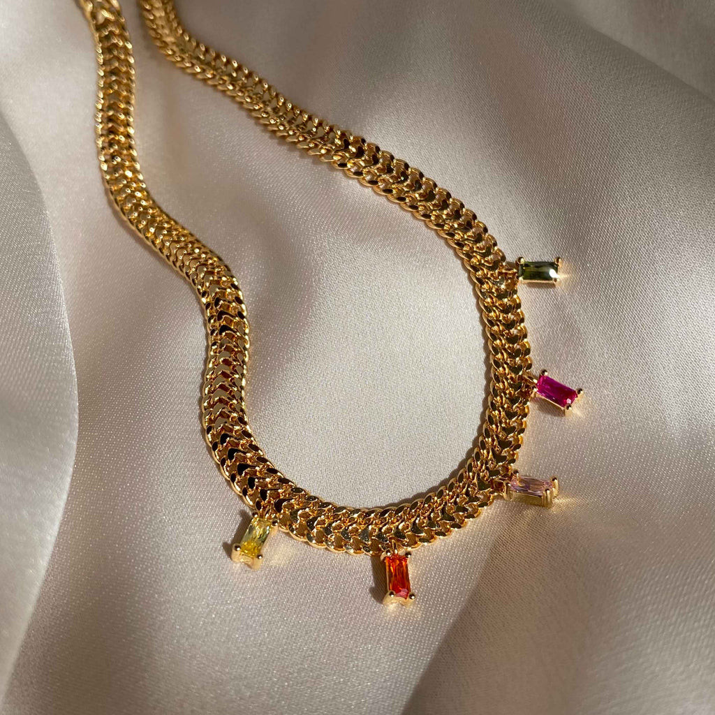 Spectrum Necklace in Gold | Astrid and Miyu