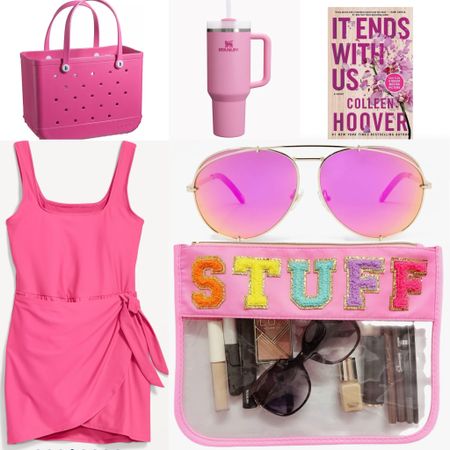 Pool day essentials
Haute pink bogg bag
Sale Old navy one piece with attached skirt swimsuit 
Modest 
Mom bathing suit 
Hot pink
Pink mirrored aviator sunglasses 
Peony 40 oz stanley cup with straw and handle
It ends with us Colleen Hoover novel
Summer read
Stuff letters pouch
Amazon finds
Affordable 
Summer birthday gift ideas


#LTKSaleAlert #LTKSwim #LTKItBag