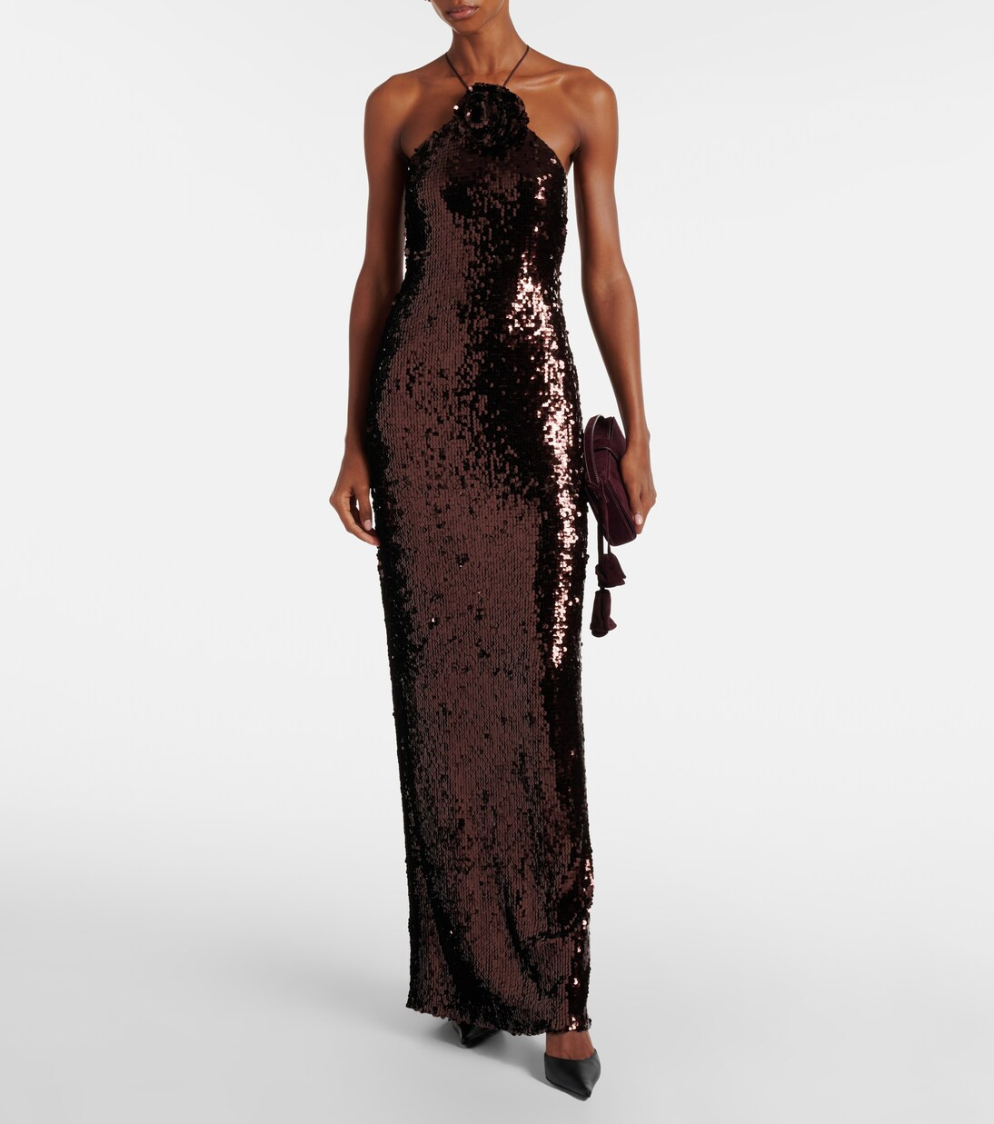 Floral-appliqué sequined gown | Mytheresa (US/CA)