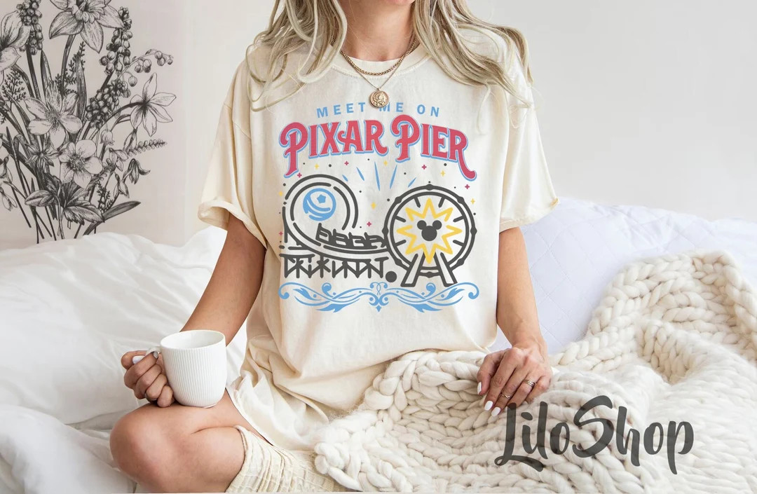 Meet Me at Pixar Pier, Californian Adventure Park Icons T-shirt, Group Disney Shirt, Disney Famil... | Etsy (US)