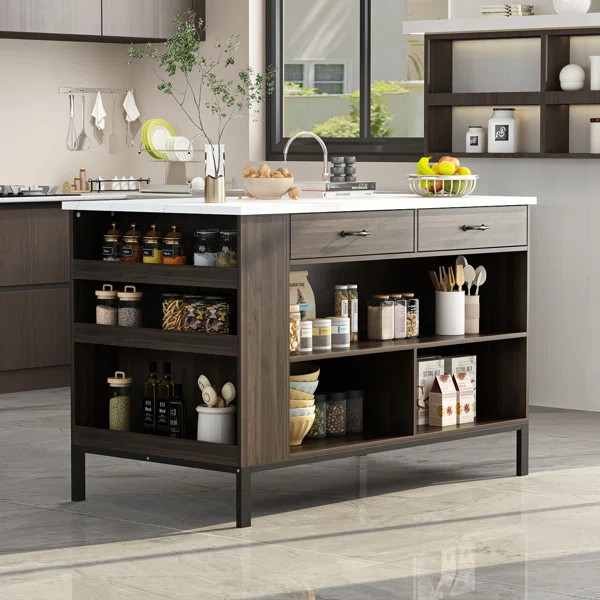Wexford 55.1'' Kitchen Island | Wayfair North America