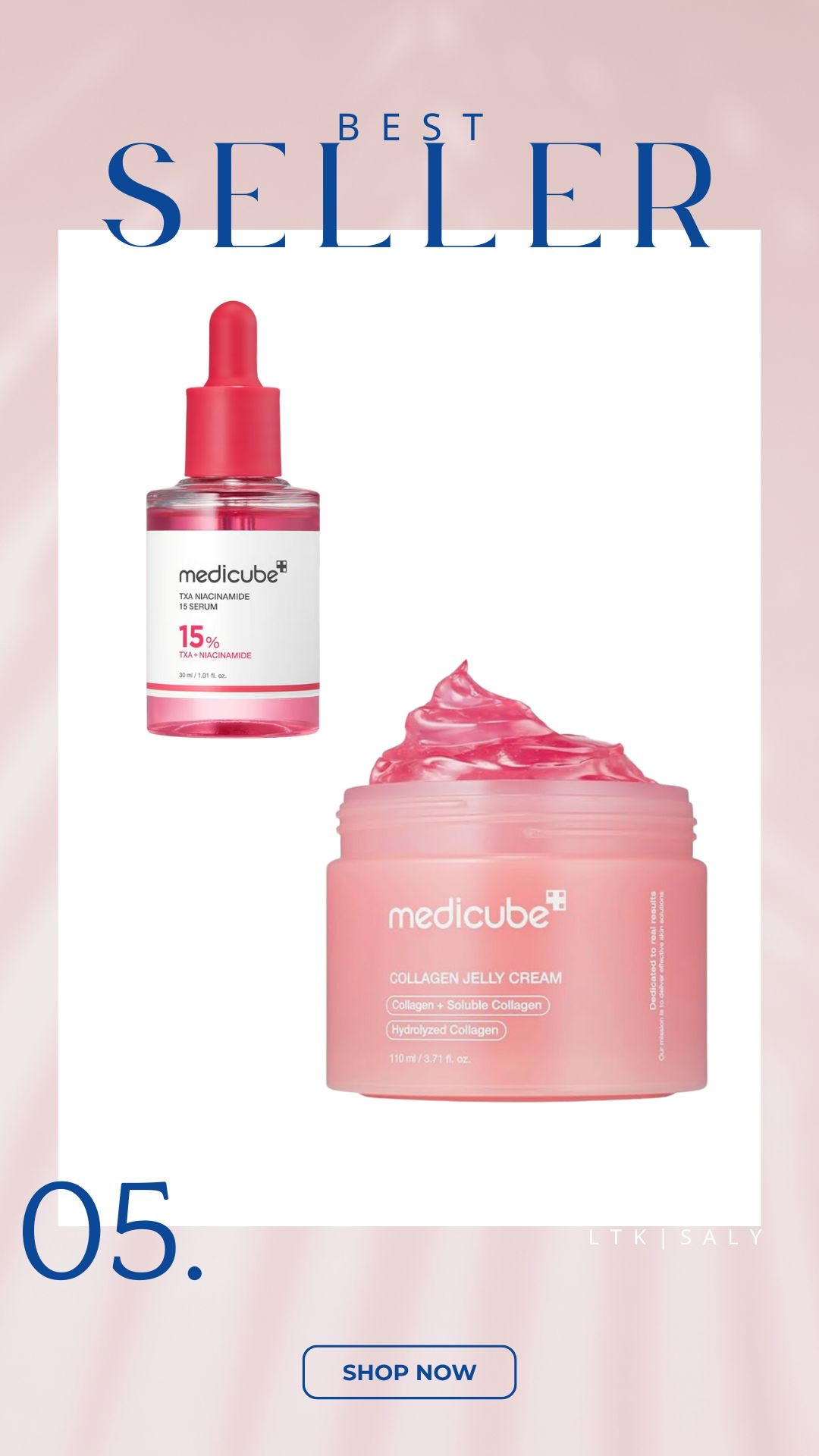 Best Sellers: Valentines Gift Edit ✨
🩷 medicube Jelly Cream with Collagen, Niacinamide | Freeze-Dried Hydrolyzed Collagen for Skin Barrier Hydration & 24H Glow | Plumper, Firmer looking skin | 3.71 fl.oz

🩷 medicube TXA+Niacinamide 15% Glow Facial Serum for After Spot Care | All-in-One Daily Korean Skincare | Uneven Skin Tone, Texture, and Hydration Care | High-Potency Tranexamic Acid 5% | 1.01 fl.oz

Valentine’s Day gifts for her: women, girls, sisters mothers grandma girlfriend wife galentines beauty products electronics self care fashion

#LTKValentine #LTKselfcare #LTKBeauty