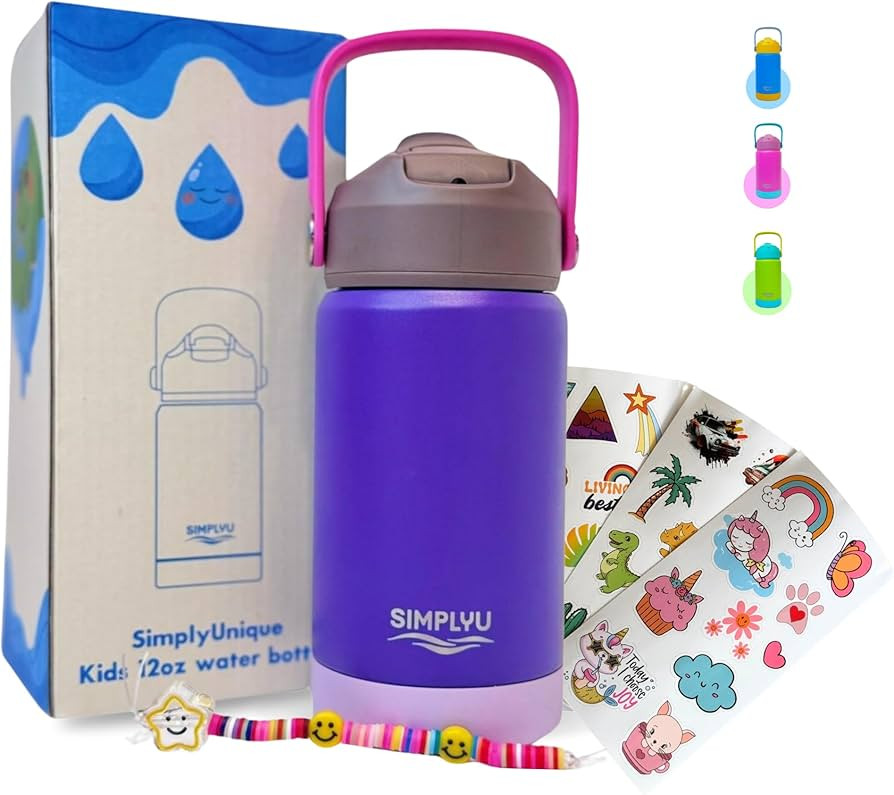 DIY Water Bottle Decorating Kit for Kids – 12oz Personalized Stainless Steel Tumbler with Stick... | Amazon (US)