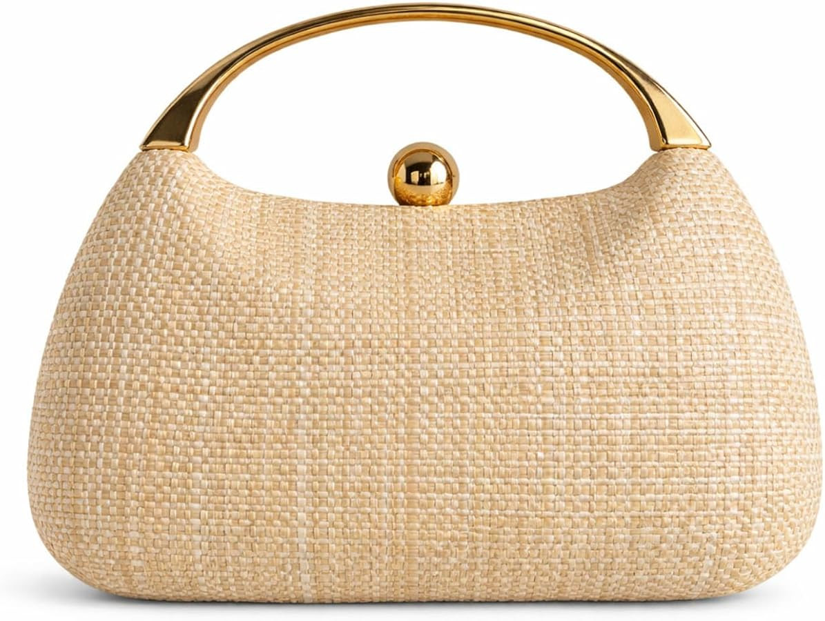 Upbull Evening Clutch Purses Women Straw Summer Beach Bag Trendy Crossbody Clutch Purse Shoulder ... | Amazon (US)