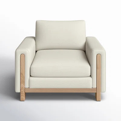 Adika Upholstered Club Chair with Wood Trim | Joss & Main