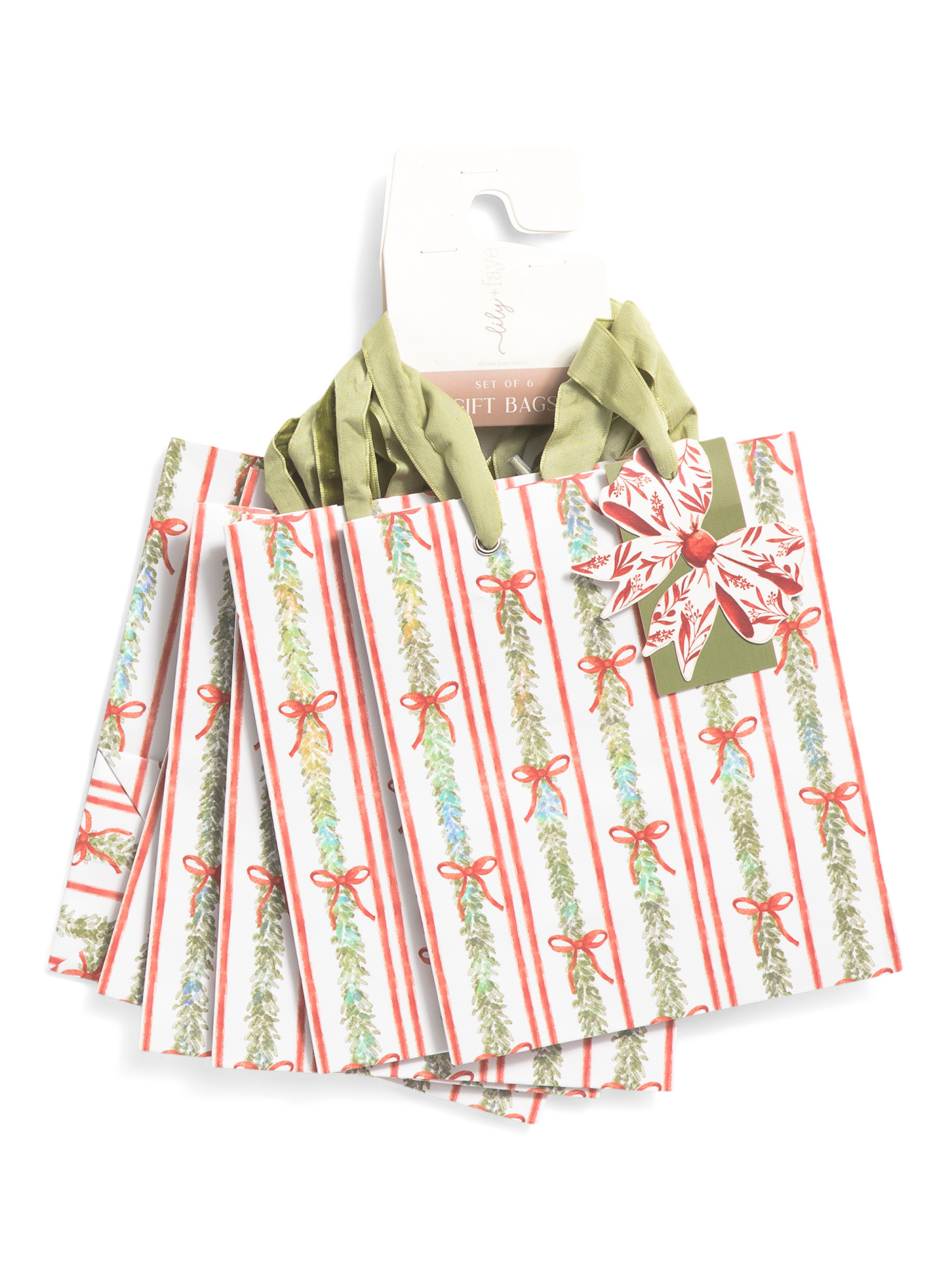 Set Of 6 Holiday Gift Bags | TJ Maxx